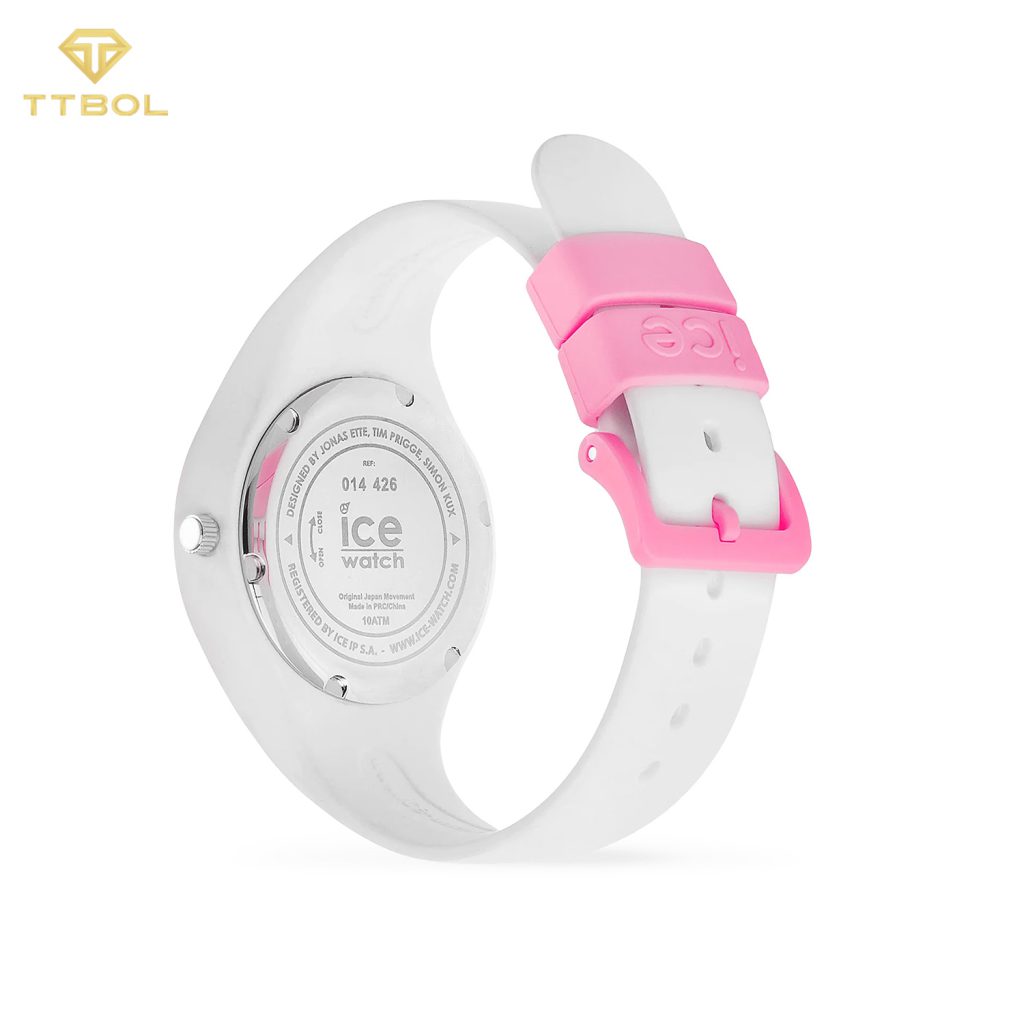 ساعت مچی دخترانه آیس واچ سفید صورتی ICE-WATCH 014426