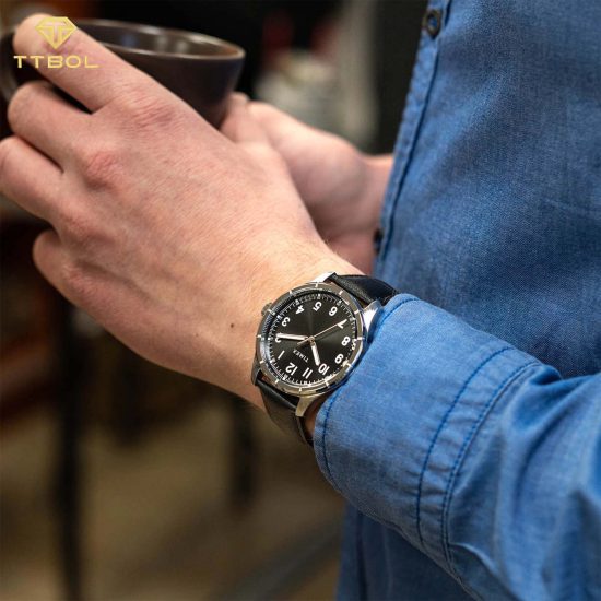 ساعت مچی مردانه تایمکس با بند چرمی مشکی TIMEX TW2Y16100
