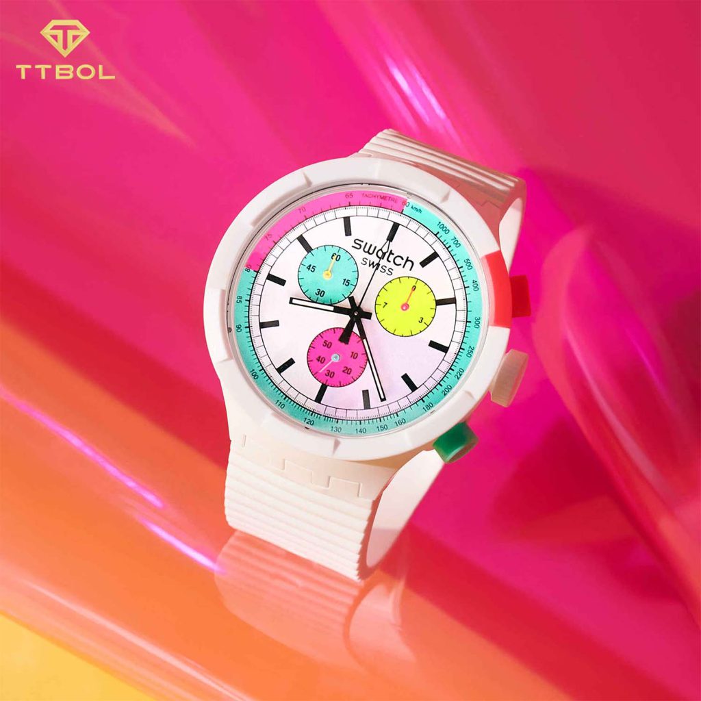 ساعت مچی سواچ کرنوگراف SWATCH SB06W100