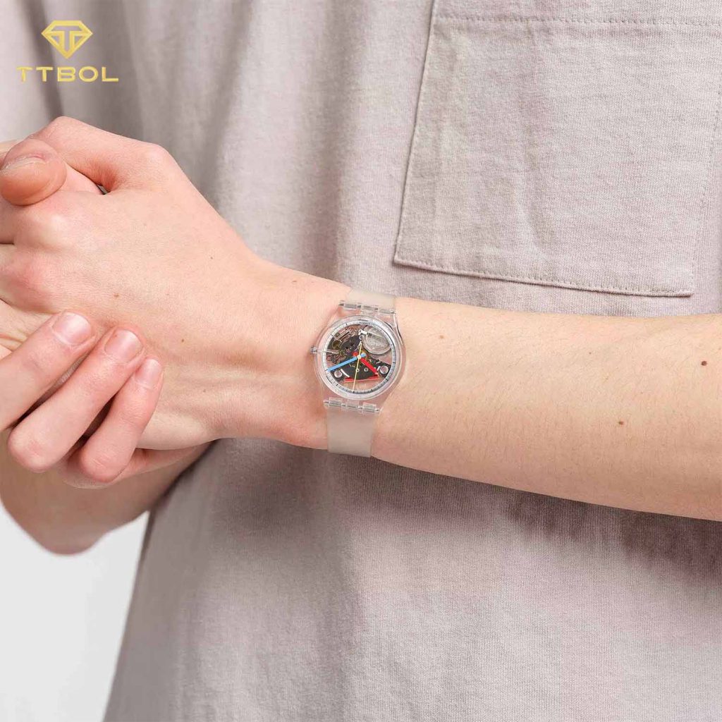 ساعت مچی سواچ بند شیشه ای SWATCH SO28K100-S06