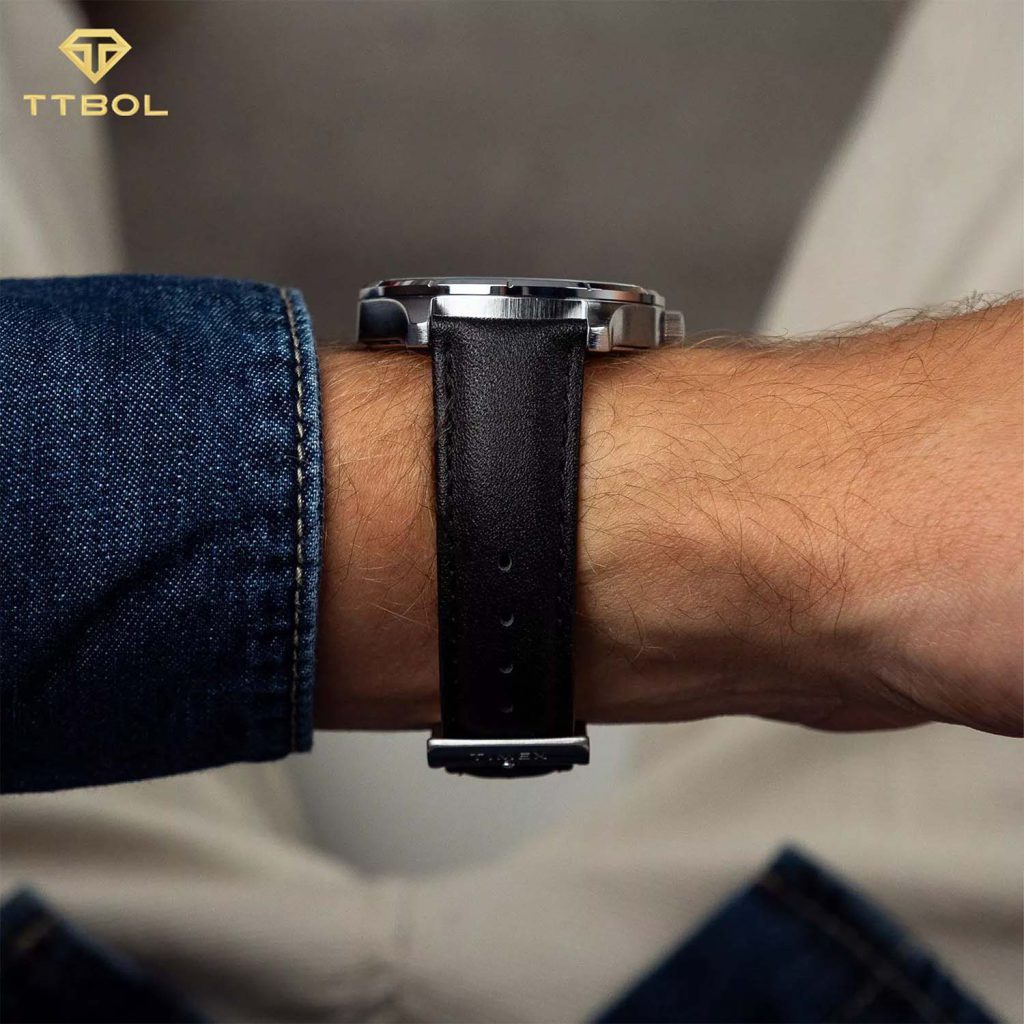 ساعت مچی مردانه تایمکس بند چرم مشکی TIMEX TW2Y16000