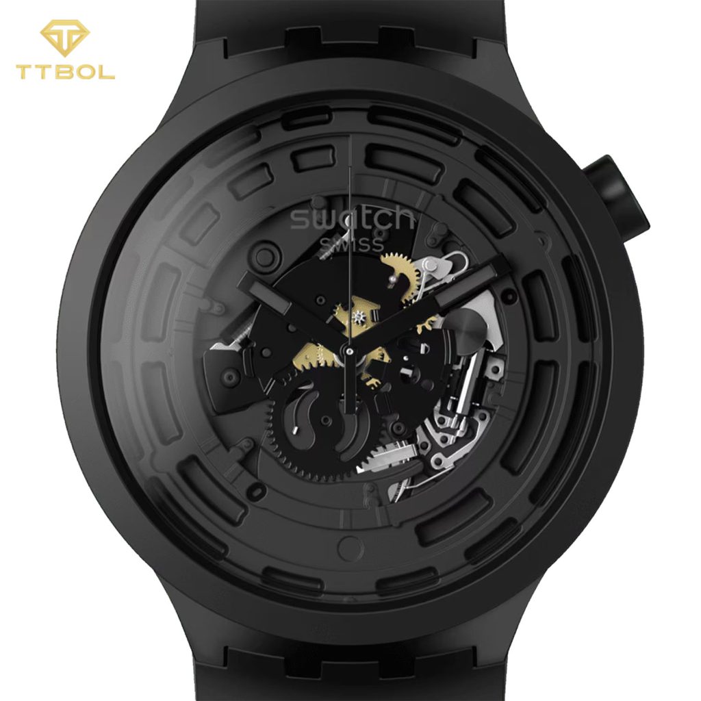 ساعت مچی سواچ صفحه اسکلتون SWATCH SB03B100