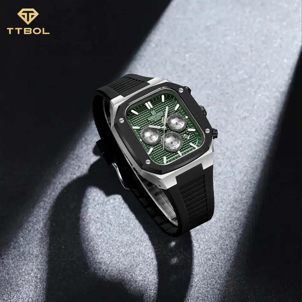ساعت مچی مردانه ناوی فورس بند مشکی NAVIFORCE NF8037 S/GN/B