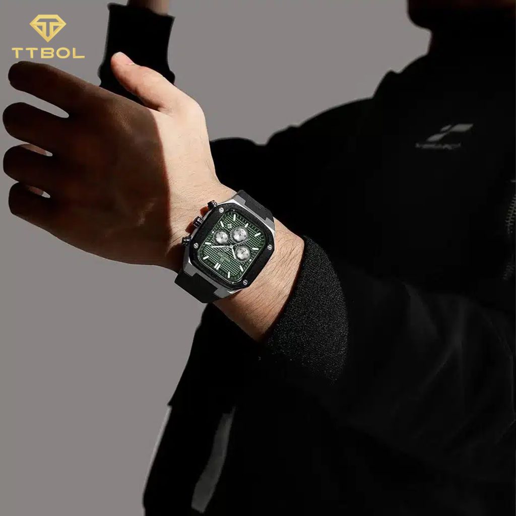 ساعت مچی مردانه ناوی فورس چهارگوش NAVIFORCE NF8037 S/GN/B