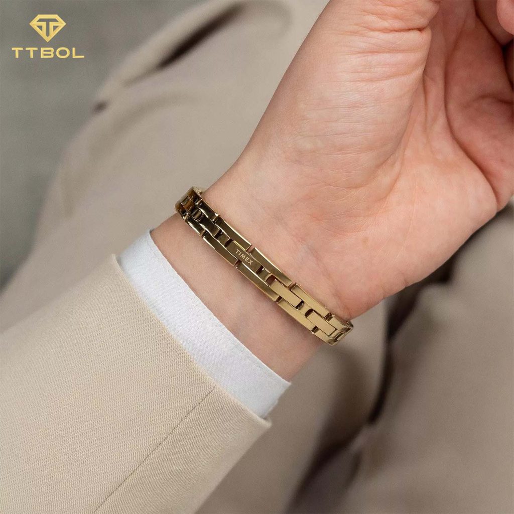 ساعت مچی زنانه تایمکس بند استیل طلایی TIMEX TW2Y26700
