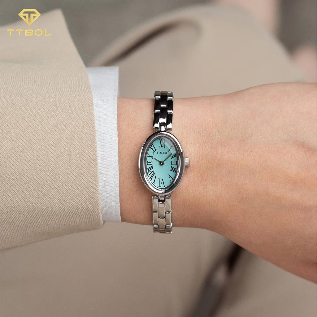 ساعت مچی زنانه تایمکس صفحه تیفانی TIMEX TW2Y26600