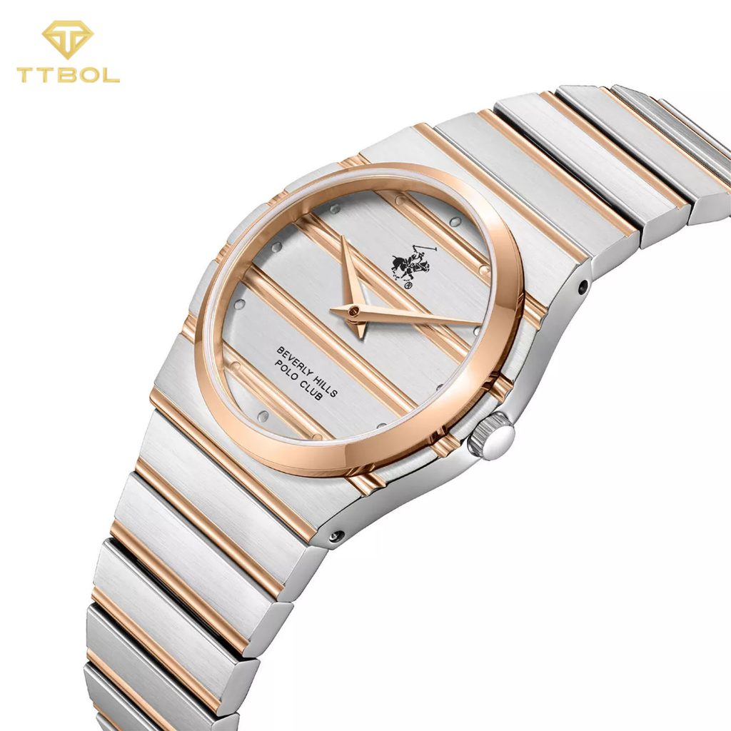 ساعت مچی زنانه بورلی هیلز پولو کلاب بند سیلور رزگلد BEVERLY HILLS POLO CLUB BP3818X.530