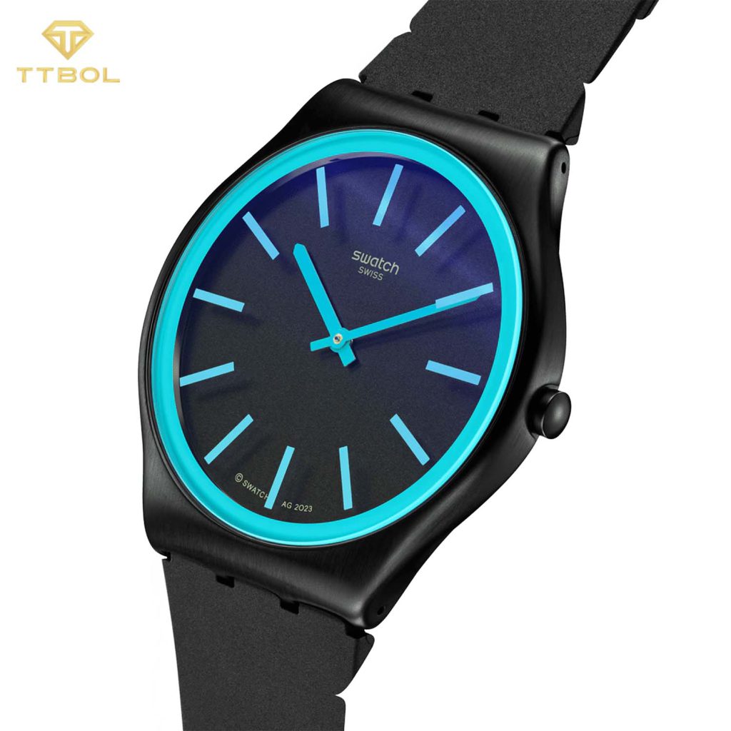 ساعت مچی سواچ بند چرمی SWATCH SS07B111