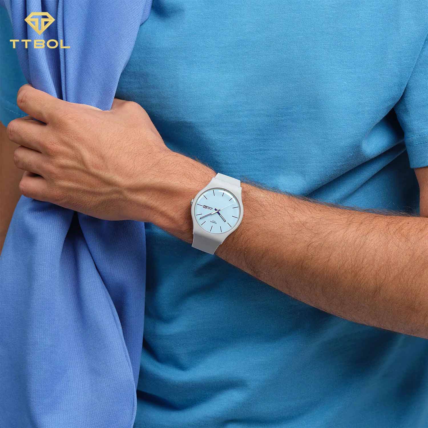 ساعت مچی سواچ SWATCH BLUEBERRY SKY SO29M702