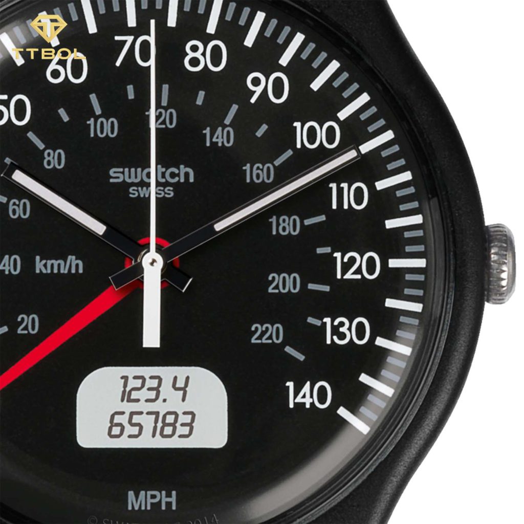 ساعت مچی سواچ طرح کیلومتر ماشین SWATCH SUOB117