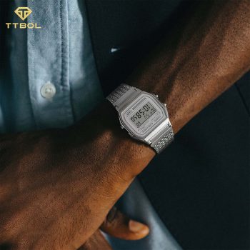 ساعت دیجیتال مردانه کاسیو A158WEM-7 مناسب استایل روزمره و کلاسیک