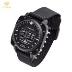 ساعت مچی مردانه تی انجین فول بلک با بند برزنتیT-ENGINE Altimeter - Nylon Strap