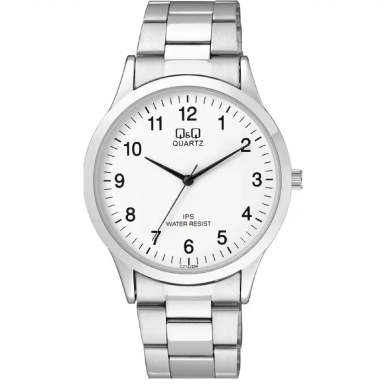 ساعت مچی مردانه کیو اند کیو Q&Q مدل C212J204Y با بند Silver و صفحه White، موومنت کوارتز ژاپنی