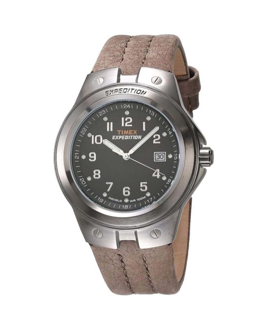 ساعت مچی مردانه تایمکس مدل T49631 Expedition Metal Tech با صفحه مشکی و بند چرم