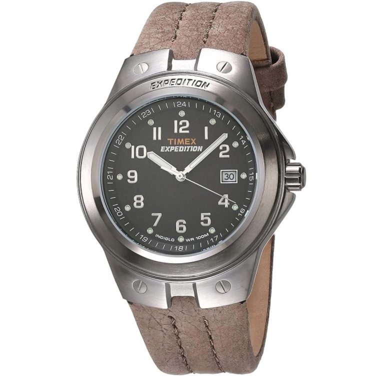 ساعت مچی مردانه تایمکس مدل T49631 Expedition Metal Tech با صفحه مشکی و بند چرم