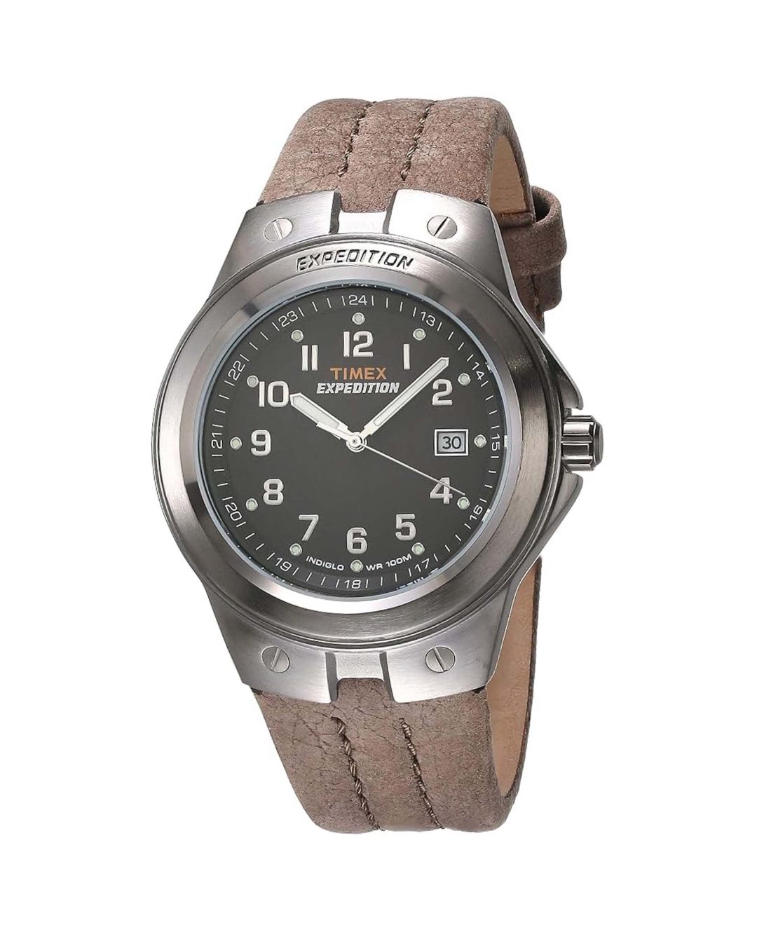 T49631 ساعت مچی مردانه تایمکس مدل T49631 Expedition Metal Tech با صفحه مشکی و بند چرم