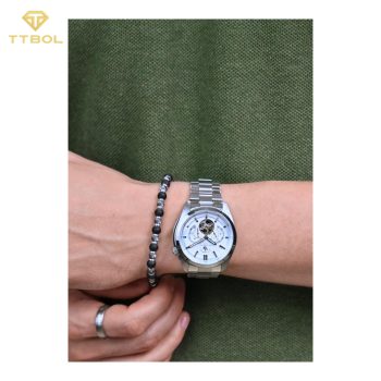 ساعت مچی مردانه پولو سانتا باربارا POLO SANTA BARBARA SB.1.10628-1 - نمای نزدیک صفحه و بند استیل