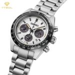نمای نزدیک صفحه و بند ساعت مچی مردانه سیکو مدل SSC961P1 پروسپکس اسپیدتایمر