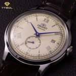 ساعت مچی مردانه اورینت مدل RA-AP0105Y30B – نمای کلوزآپ صفحه و عقربه‌ها