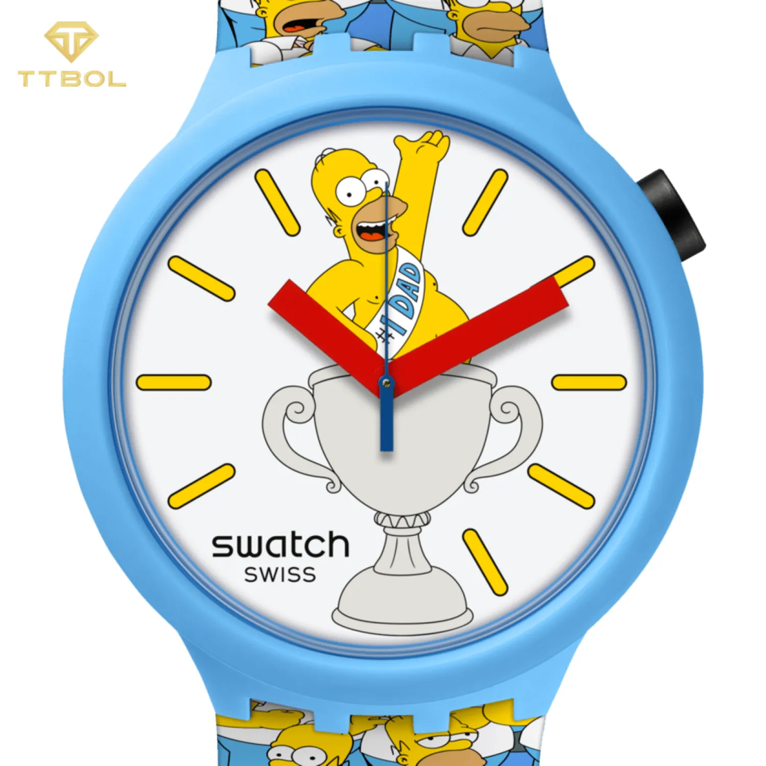 ساعت مچی سواچ Big Bold The Simpsons SB05Z100 روی مچ
