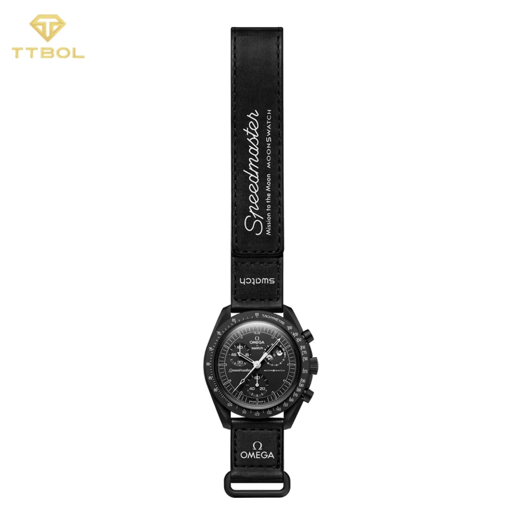 ساعت مچی امگا سواچ MISSION TO THE MOONPHASE NEW MOON OMEGA SWATCH MOONSWATCH SO33B700 - Image 7