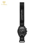 ساعت مچی امگا سواچ MISSION TO THE MOONPHASE NEW MOON OMEGA SWATCH MOONSWATCH SO33B700 - Image 7