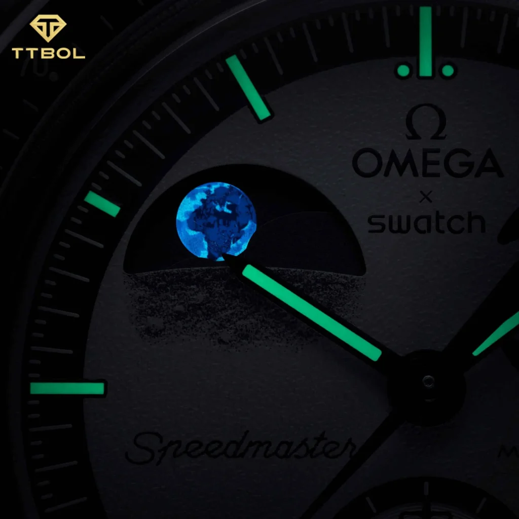 ساعت مچی امگا سواچ MISSION TO EARTHPHASE OMEGA SWATCH MOONSWATCH SO33M700 - Image 5