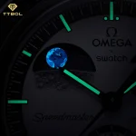 ساعت مچی امگا سواچ MISSION TO EARTHPHASE OMEGA SWATCH MOONSWATCH SO33M700 - Image 5