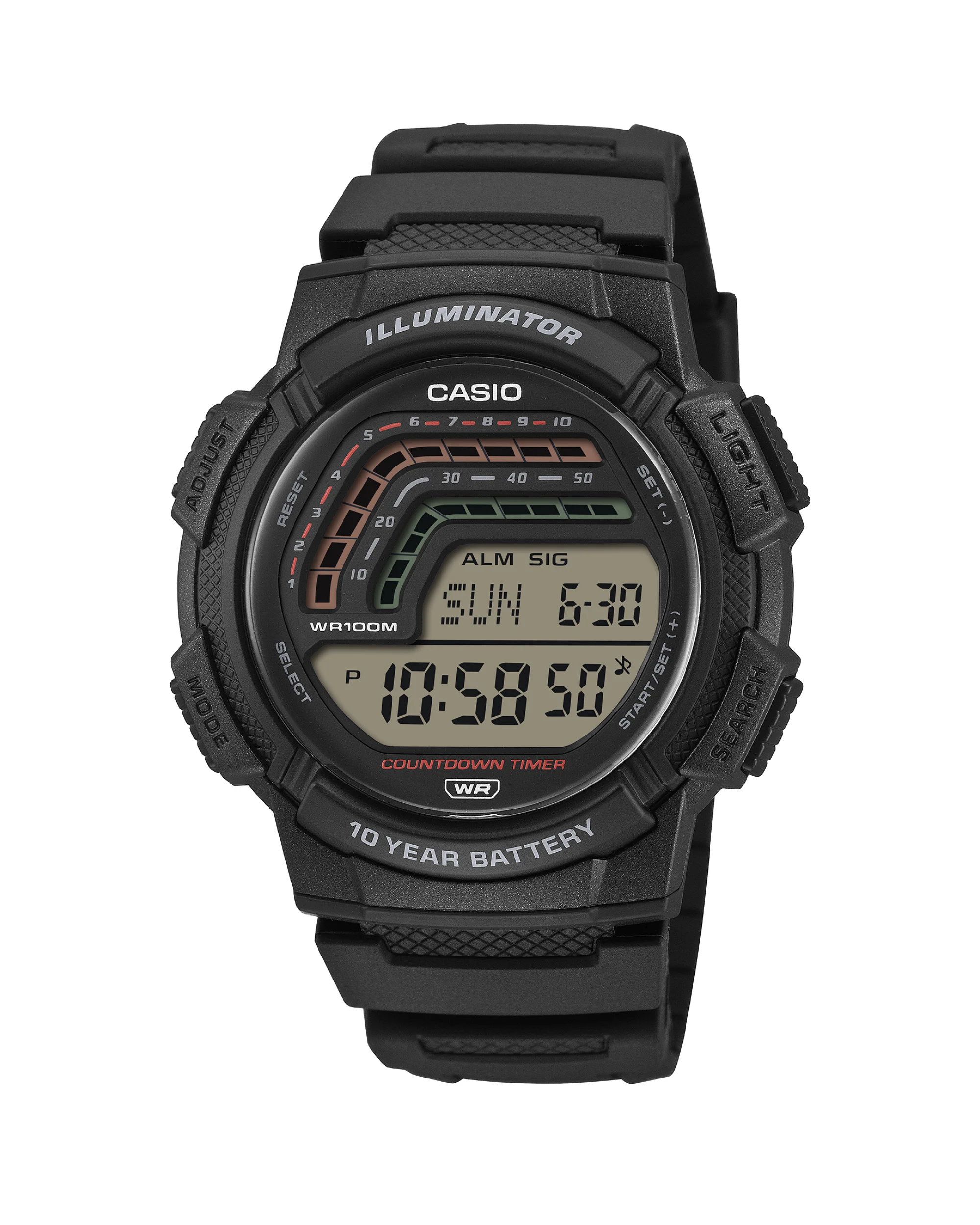 ساعت مچی مردانه کاسیو CASIO WS-1800-1AV ساعت مچی مردانه کاسیو مدل WS-1800-1AV