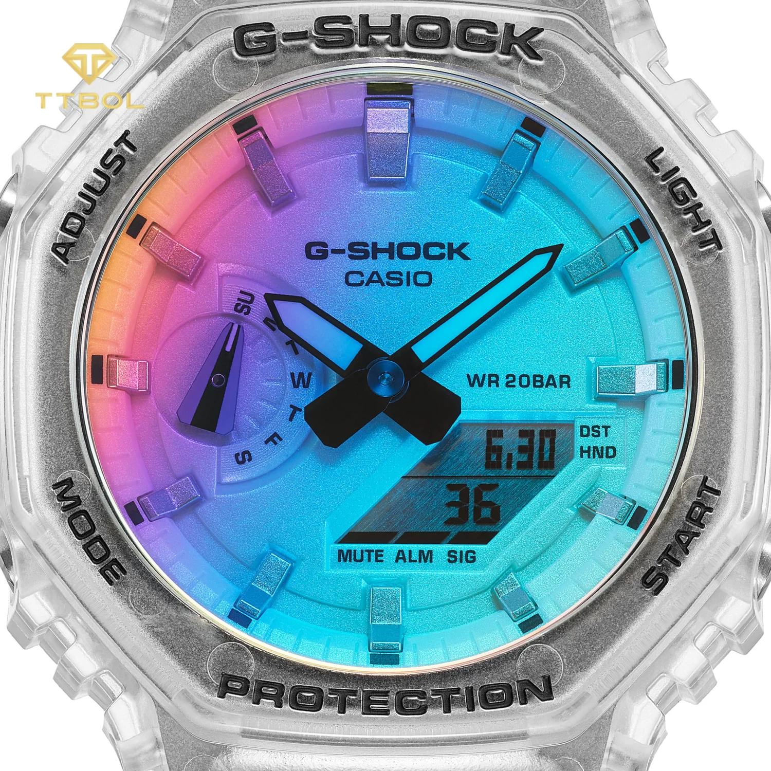 ساعت مچی مردانه کاسیو جی‌شاک مدل GA-2100SRS-7ADR