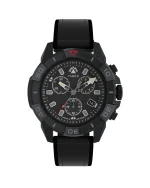 ساعت مچی مردانه تایمکس مدل TW2W16000 Expedition Ridge Chronograph با بند چرم مشکی و صفحه مشکی