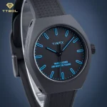 ساعت مچی مردانه تایمکس مدل TW2W42300 Trend Urban Pop با صفحه مشکی و نشانگرهای آبی