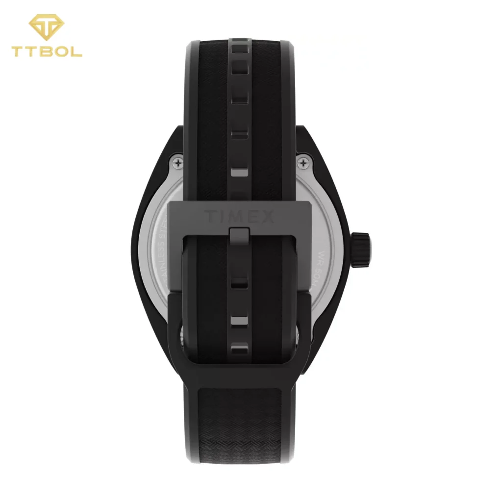 ساعت مچی مردانه تایمکس مدل TW2W42300 Trend Urban Pop با صفحه مشکی و نشانگرهای آبی