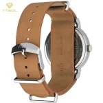 ساعت مچی مردانه تایمکس مدل TW2W86800 Weekender با صفحه سرمهای و بند چرمی قهوهای