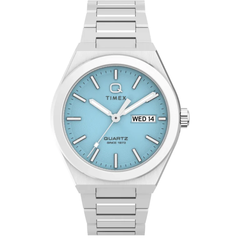 ساعت مچی مردانه تایمکس مدل TW2Y35200 Q Timex Continental با بند و صفحه آبی روشن