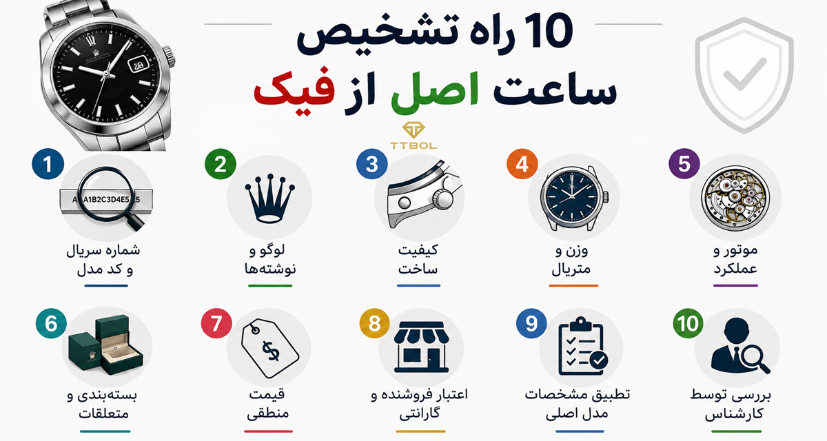 تشخیص ساعت اصل از تقلبی