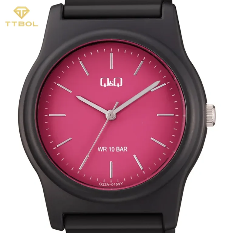 ساعت مچی مردانه کیو اند کیو Q&Q مدل G22A-015VY با بند رزین و صفحه ، موومنت کوارتز ژاپنی گالری