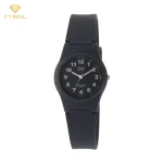 گالری ساعت مچی زنانه کیو اند کیو Q&Q مدل VQ81J003Y با بند رزین مشکی و صفحه مشکی، موومنت کوارتز ژاپنی