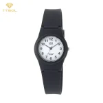 گالری ساعت مچی زنانه کیو اند کیو Q&Q مدل VQ81J005Y با بند رزین مشکی و صفحه سفید، موومنت کوارتز ژاپنی
