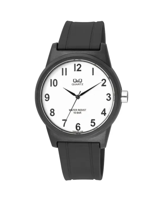 ساعت مچی مردانه کیو اند کیو Q&Q VR35J023Y بند رزین مشکی صفحه سفید