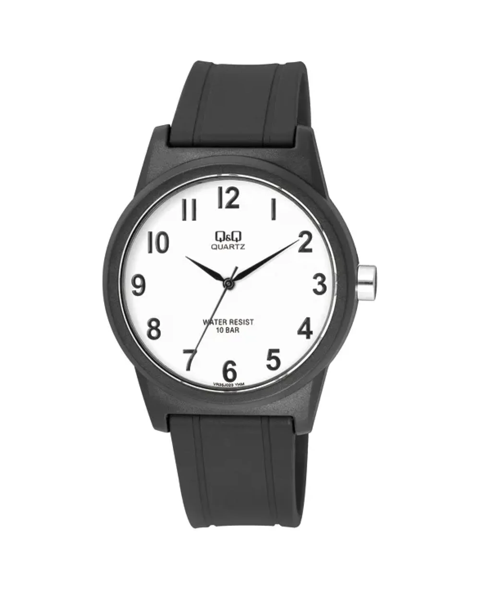ساعت مچی مردانه کیو اند کیو Q&Q VR35J023Y بند رزین مشکی صفحه سفید