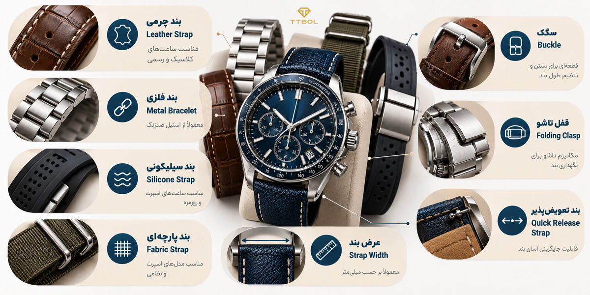 اصطلاحات مربوط به بند ساعت