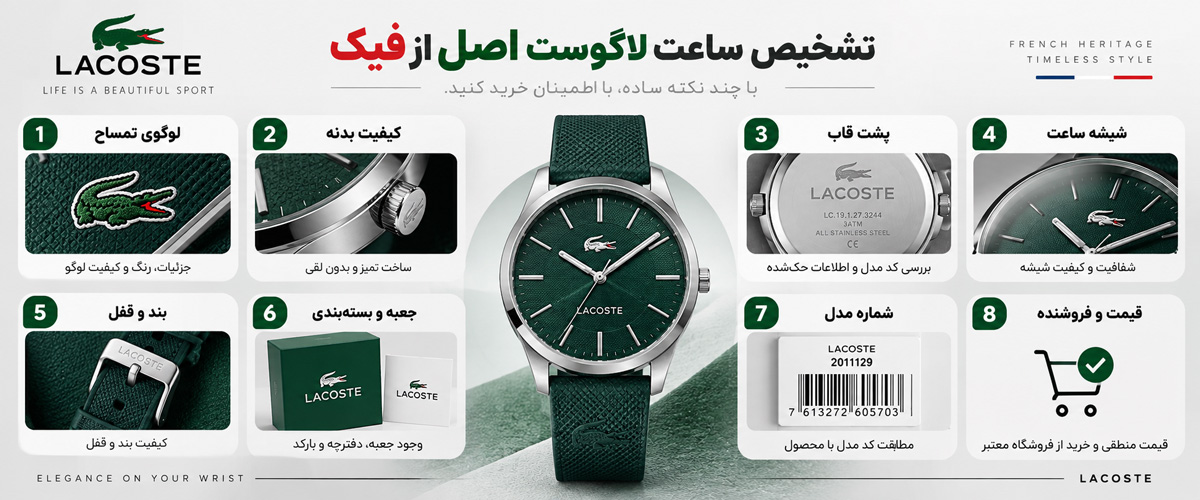 تشخیص ساعت لاگوست اصل از فیک