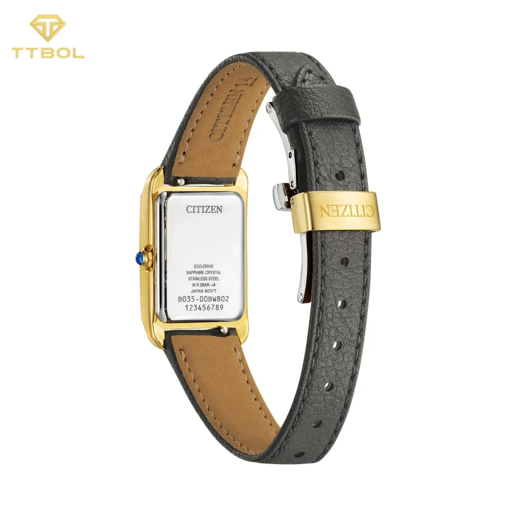 ساعت مچی زنانه سیتیزن CITIZEN EW5622-09P - نمای پشت بدنه و موومنت
