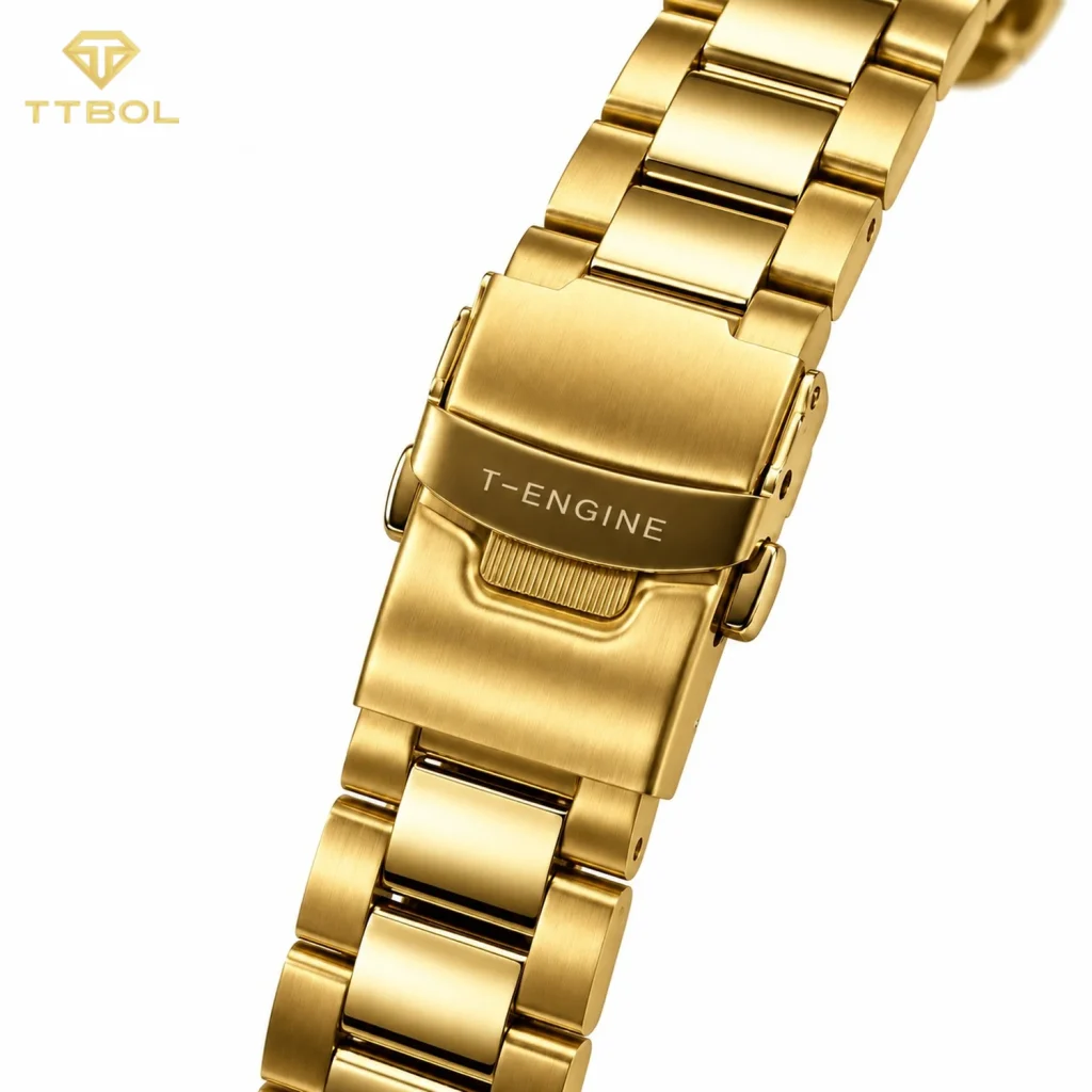 ساعت مچی مردانه تی‌انجین T-ENGINE 4057 GOLD — نمای دوم