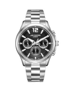 ساعت مچی مردانه لی کوپر LEE COOPER مدل LC08396.350 با بند و بدنه استیل سیلور و صفحه مشکی
